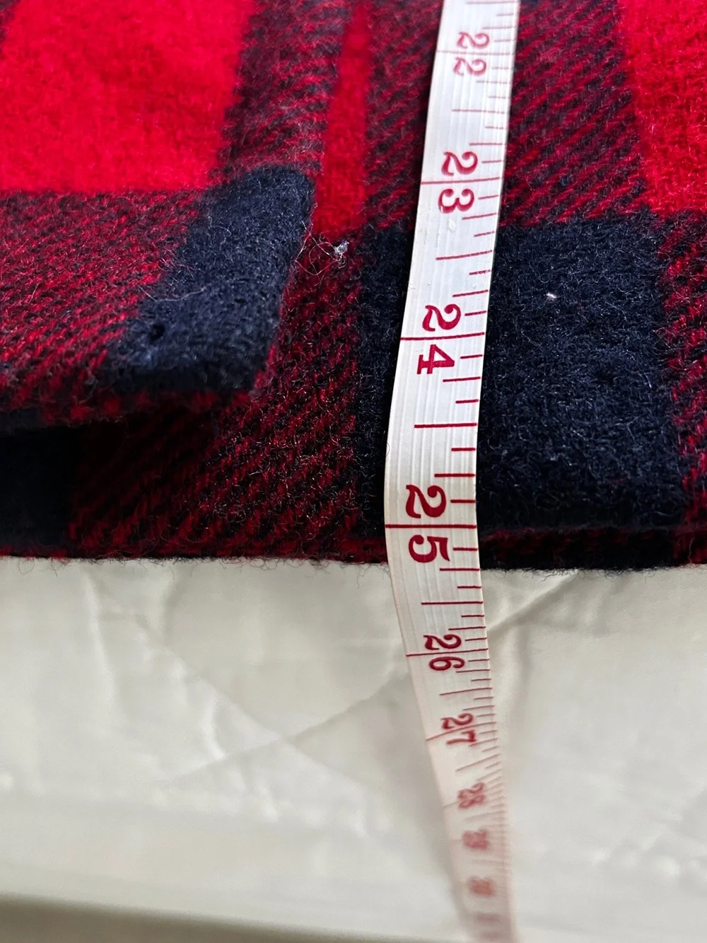 J Crew Red & Navy Buffalo Plaid Women's Wool Peacoat - Picture 12 of 14